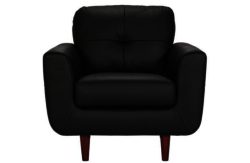 Hygena Cadiz Leather Chair - Black
